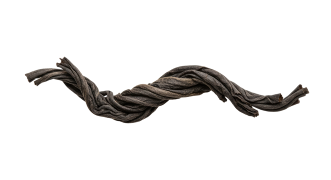 Twisted Brown Vine on White Background.