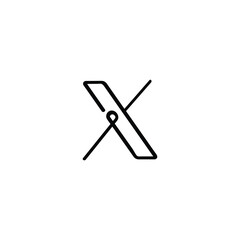 X Line Style Icon Design