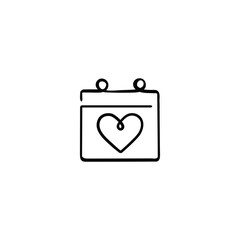 Wedding Day Line Style Icon Design