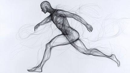 Minimalist Gesture Drawing Capturing Human Emotion and Dynamic Movement 