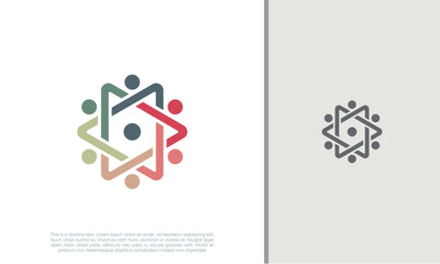 Global Community Logo Icon Elements Template. Community human Logo template vector. Community health care. Abstract Community logo