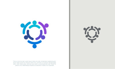Global Community Logo Icon Elements Template. Community human Logo template vector. Community health care. Abstract Community logo