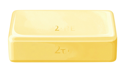 Shiny golden block, stacked and rectangular