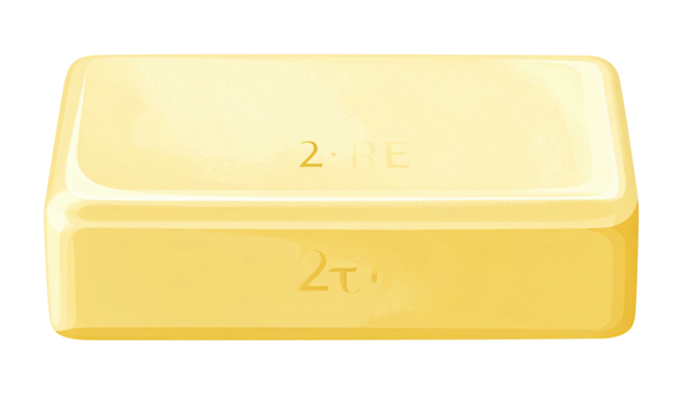 Shiny golden block, stacked and rectangular