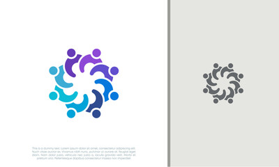 Global Community Logo Icon Elements Template. Community human Logo template vector. Community health care. Abstract Community logo