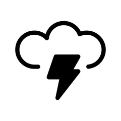Thunder Cloud Icon Vector Symbol Design Illustration