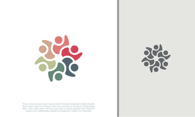 Global Community Logo Icon Elements Template. Community human Logo template vector. Community health care. Abstract Community logo