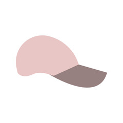 Minimalist vector icon of a classic baseball cap for fashion and lifestyle concepts