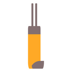 Isolated v-gouge chisel icon for woodcarving, printmaking, and linocut craft projects