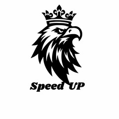 Fototapeta premium eagle head vector speed up Text
