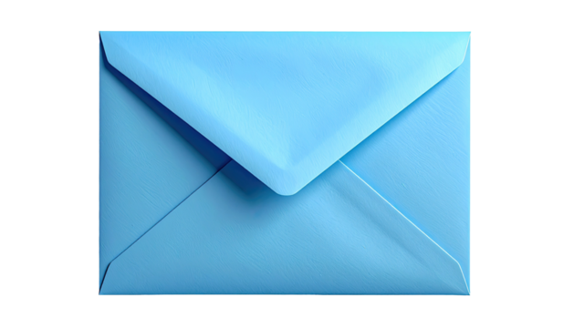 Light blue textured envelope centered on a black background