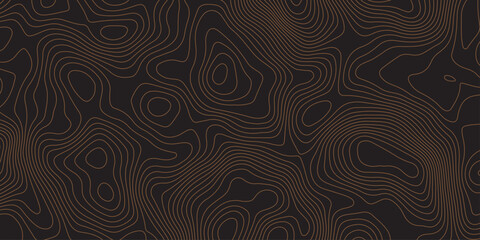 Elegant dark contour line pattern resembling topographic map design. Abstract wavy lines creating a modern, minimal texture. Perfect for backgrounds, wallpapers, or branding visuals.