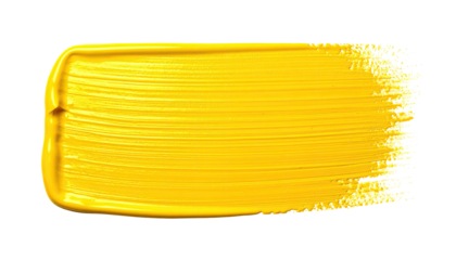 Bright yellow paint stroke on black background