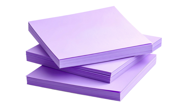 Stack of violet papers piled up diagonally, overlapping