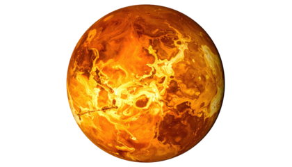 Fiery, abstract planet with textured, orange-yellow surface