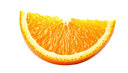 Orange slice Bright, juicy segment with pulpy interior