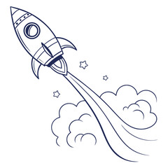 vector illustration of a rocket