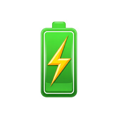Battery icon shows full power and energy source