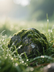 Nature Detail of Rock and Moss