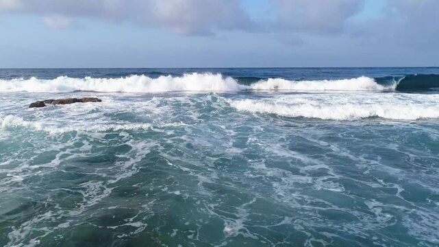 Olas del Mar en el Caribe 