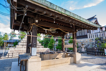 吉備津彦神社の手水場の風景（岡山市北区）