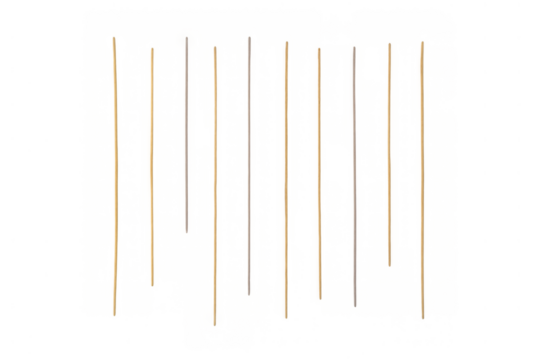 Vertical long lines forming abstract pattern, parallel stripes creating minimalist design with transparent background