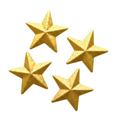 Four golden stars glittering celebration design