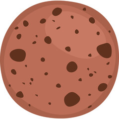 Chocolate Chip Cookie Isolated on Transparent Background A Sweet Baked Treat for Dessert and Baking Concepts