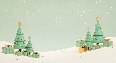 christmas card with christmas tree