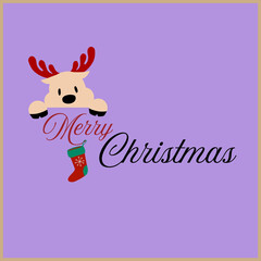 Merry Christmas, Post Purple And Golden