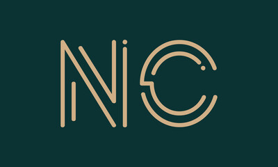NC N nc initial logo | initial based abstract modern minimal creative logo, vector template image. luxury logotype logo, real estate homie logo. typography logo. initials logo