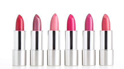 Fototapeta premium Set of lipsticks on the white background
