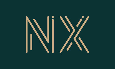 NX N nx initial logo | initial based abstract modern minimal creative logo, vector template image. luxury logotype logo, real estate homie logo. typography logo. initials logo