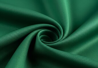 Close up of a green fabric with a swirl pattern creating a textured and elegant background design