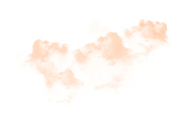 Obraz premium Abstract Gradient sky Peach Sunset Cotton Cloud on Transparent Background