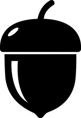 Sikhouette of an acorn