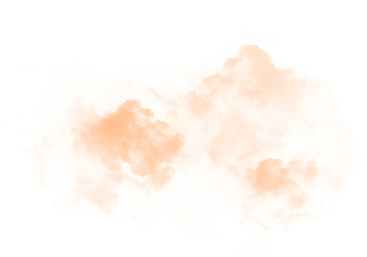 Fototapeta Abstract Gradient sky Peach Sunset Cotton Cloud on Transparent Background