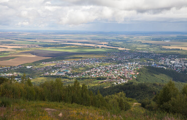 Obraz premium Belokurikha, Altai. Aerial photography of the town