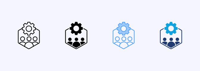 Professional Development Icon Set Multiple Style Collection