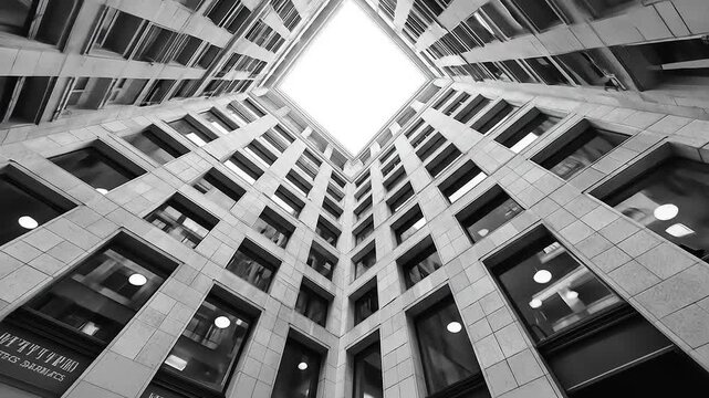 Architectural Ascendancy: Geometric Facade Perspective of Skyscraper Aperture