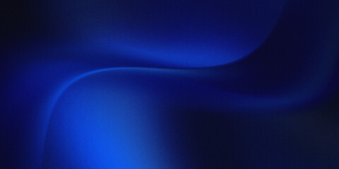 Dark blue gradient background with grainy noise.