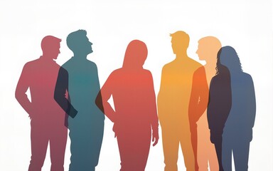 Digital png photo of caucasian group of people on transparent background. High quality