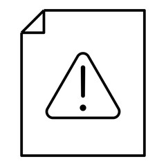 dangerous file line icon with editable stroke