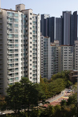 This is a view of an apartment in Korea.
