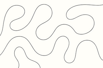 Minimal line art forming fluid abstract compositions.