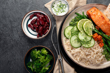Healthy food. Healthy lunch bowl.