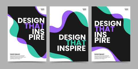 Set abstract wave for events design poster, social media, cover, flyer template