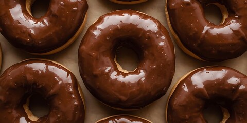 Chocolate Glazed Donuts Close-Up