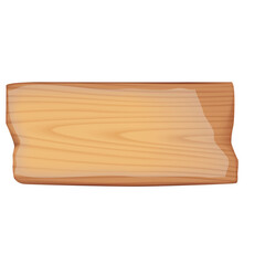 Light Brown Wooden Sign With Natural Grain Texture And Irregular Edges On Transparent Background Suitable For Text Or Graphics Overlay