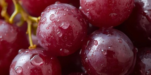 Fresh Red Grapes Close-Up